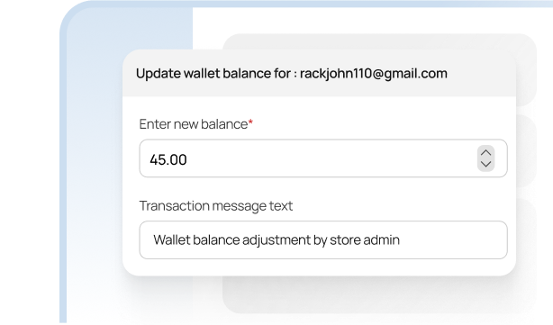 Manual balance adjustment