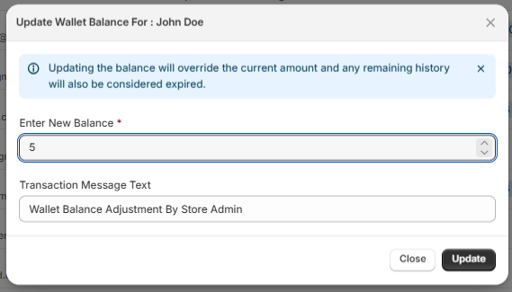 Manually Adjust Wallets When Customer Service Situations Come Up
